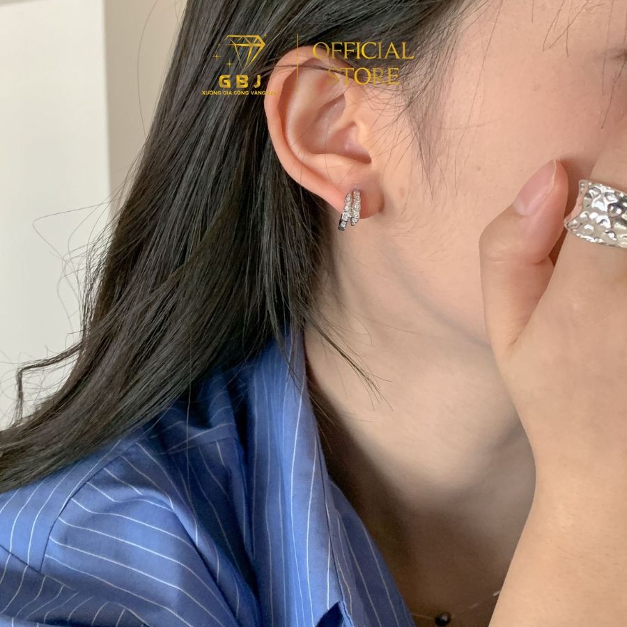 Hoa Tai SNAKE Đính Đá - GBJ50871 - Gia Bảo Jewelry