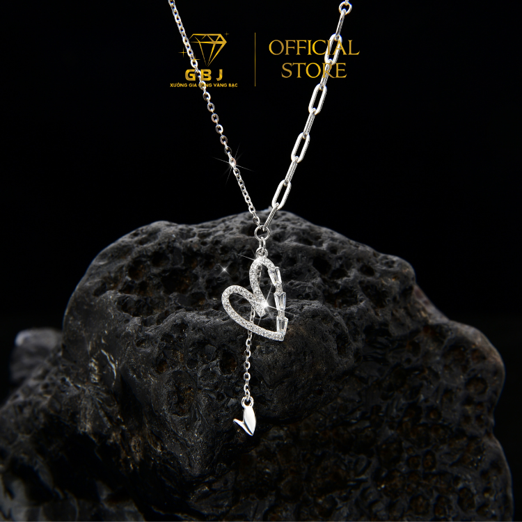 Dây Chuyền Mặt Tim Kiểu Xích Cá Tính Chuẩn Bạc 925 - GBJ48675 - Gia Bảo Jewelry