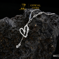 Dây Chuyền Mặt Tim Kiểu Xích Cá Tính Chuẩn Bạc 925 - GBJ48675 - Gia Bảo Jewelry