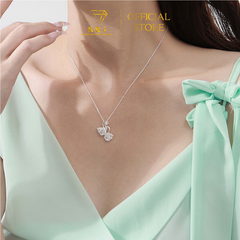 Dây Chuyền Bạc Mặt Thiên Nga Đôi Đính Đá CZ Cao Cấp 6LI5 Chuẩn Bạc 925 (Dài 4 Tấc 5) - Đã Xi Bạch Kim - Sang Trọng Quý Phái, Tương Trưng Cho Tình Yêu Chung Thủy - Tặng Kèm Túi Xách Thời Trang Gia Bảo - GBJ48786 - Gia Bảo Jewelry