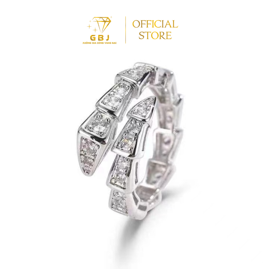 Nhẫn SNAKE Thiết Kế Hở 04 Tặng Hộp Trang Sức Đèn Led + -GBJ49502-49941 - Gia Bảo Jewelry (Có Xi Kim)