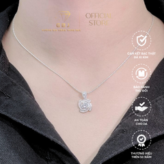 Dây Mặt Hoa 4 Cánh Đính Đá Chuẩn Bạc 925 - GBJ46908-47163 - Gia Bảo Jewelry (Có Xi Kim)