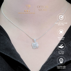 Dây Mặt Hoa 4 Cánh Đính Đá Chuẩn Bạc 925 - GBJ46908-47163 - Gia Bảo Jewelry (Có Xi Kim)
