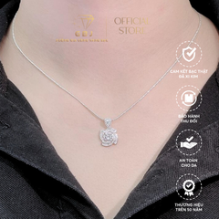 Dây Mặt Hoa 4 Cánh Đính Đá Chuẩn Bạc 925 - GBJ46908-47163 - Gia Bảo Jewelry (Có Xi Kim)