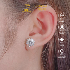Bông Tai Hoa Tuyết Cách Điệu Chuẩn Bạc 925 - GBJ46308 - Gia Bảo Jewelry (Có Xi Kim)