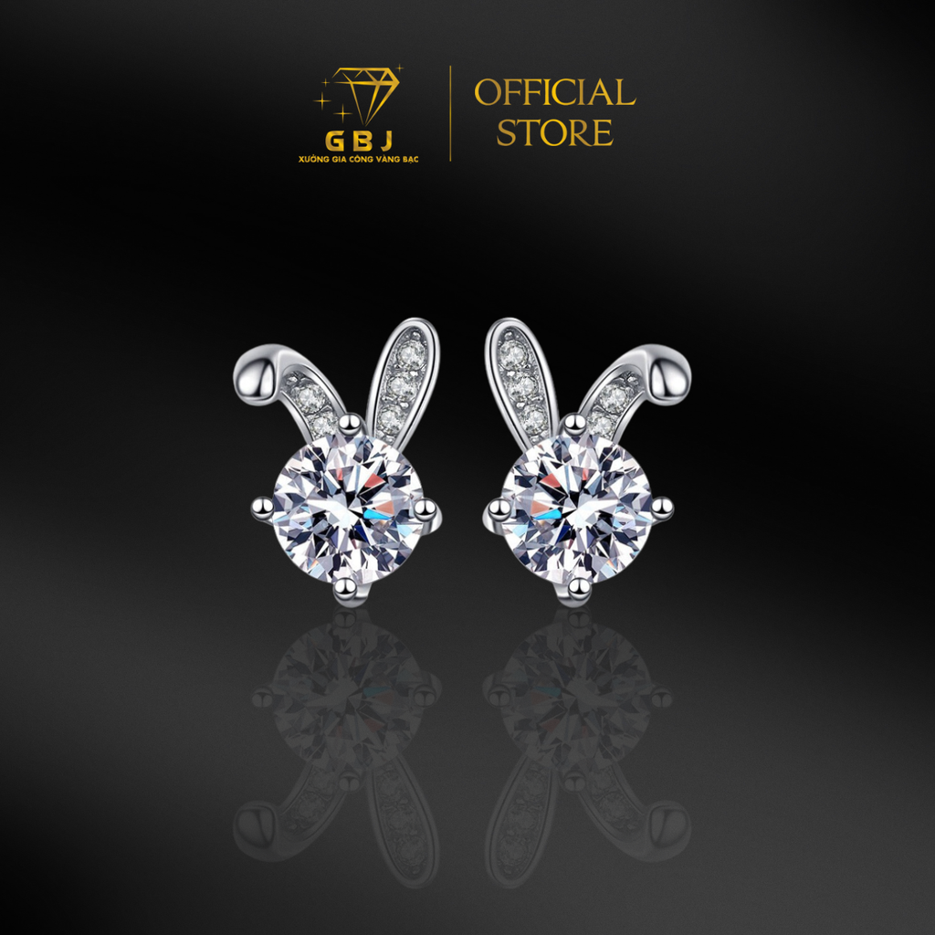 Bông Tai Hình Thỏ Xinh Xắn (Chốt Đẩy) Chuẩn Bạc 925 - GBJ48913 - Gia Bảo Jewelry (Có Xi Kim)