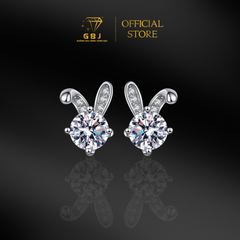 Bông Tai Hình Thỏ Xinh Xắn (Chốt Đẩy) Chuẩn Bạc 925 - GBJ48913 - Gia Bảo Jewelry (Có Xi Kim)