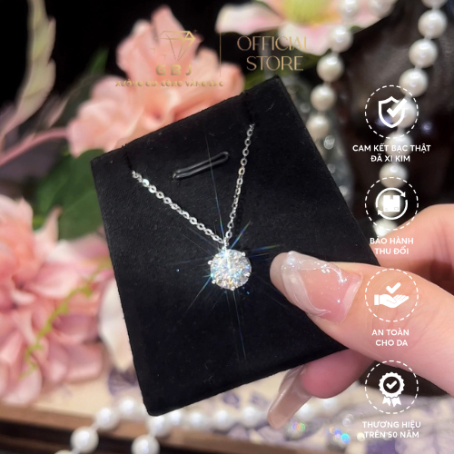 Dây Chuyền Mặt Tròn Thanh Lịch Chuẩn Bạc 925 - GBJ47518-47519 - Gia Bảo Jewelry (Có Xi Kim)