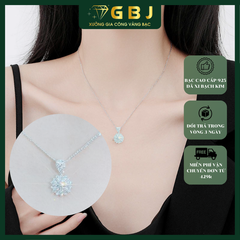 Dây Chuyền Mặt Hoa Tròn Cách Điệu (Xi Kim) Chuẩn Bạc 925 - GBJ35738-47159 - Gia Bảo Jewelry (Có Xi Kim)