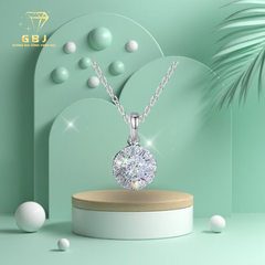 Dây Mặt 10 Cánh Đính Đá Chuẩn Bạc 925 - GBJ44306-45452 - Gia Bảo Jewelry (Có Xi Kim)
