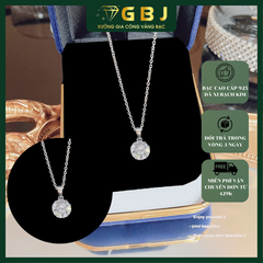 Dây Mặt 10 Cánh Đính Đá Chuẩn Bạc 925 - GBJ44306-45452 - Gia Bảo Jewelry (Có Xi Kim)