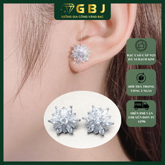 Bông Tai Hoa Tuyết Cách Điệu Chuẩn Bạc 925 - GBJ46308 - Gia Bảo Jewelry (Có Xi Kim)