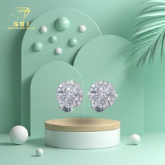 Bông Tai Hoa 6 Cánh Đính Đá Chuẩn Bạc 925 - GBJ46425 - Gia Bảo Jewelry (Có Xi Kim)