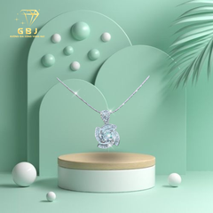 Dây Mặt Hoa 4 Cánh Đính Đá Chuẩn Bạc 925 - GBJ46908-47163 - Gia Bảo Jewelry (Có Xi Kim)