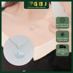 Dây Mặt Hoa 4 Cánh Đính Đá Chuẩn Bạc 925 - GBJ46908-47163 - Gia Bảo Jewelry (Có Xi Kim)