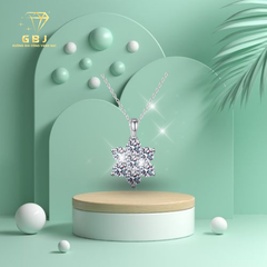Dây Mặt Hoa Tuyết Cao Cấp Chuẩn Bạc 925 - GBJ46911-47521 - Gia Bảo Jewelry (Có Xi Kim)
