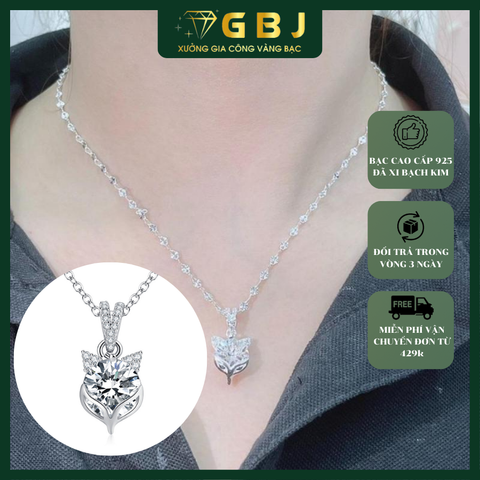 Dây Mặt Hồ Ly Cao Cấp Chuẩn Bạc 925 - GBJ47328-46913 - Gia Bảo Jewelry (Có Xi Kim)