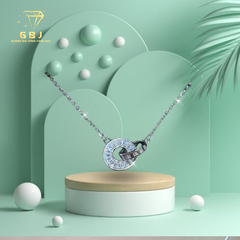 Dây Chuyền Nữ LM 2 Khoen Tròn X.K (4T4) - GBJ52312 - Gia Bảo Jewelry (Có Xi Kim)