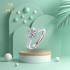 Nhẫn Nữ Hoa 6 Cánh NU06 (Freesize) Chuẩn Bạc 925 - GBJ47509 - Gia Bảo Jewelry (Có Xi Kim)