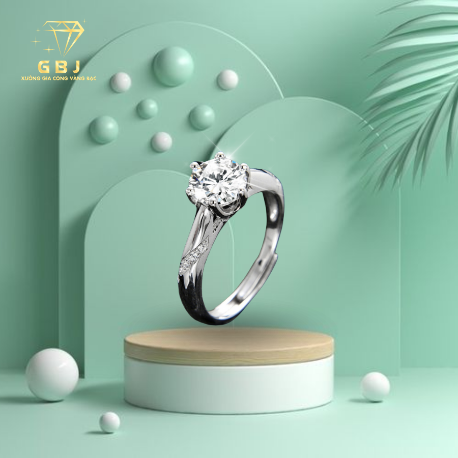 Nhẫn Bạc Đính Đá Cao Cấp (Freesize) Chuẩn Bạc 925 - GBJ47513 - Gia Bảo Jewelry