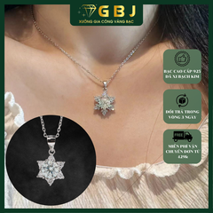 Dây Mặt Hoa Tuyết Cao Cấp Chuẩn Bạc 925 - GBJ46911-47521 - Gia Bảo Jewelry (Có Xi Kim)