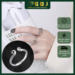 Nhẫn Kim Cô (Freesize) Chuẩn Bạc 925 - GBJ47556 - Gia Bảo Jewelry (Không Xi Kim)