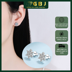 Bông Tai Hoa Tuyết Chuẩn Bạc 925 - GBJ47712 - Gia Bảo Jewelry (Có Xi Kim)