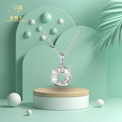Dây Chuyền Viền Vuông Đính Đá Baguette Chuẩn Bạc 925 - GBJ47844 - Gia Bảo Jewelry (Có Xi Kim)