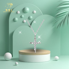 Dây Chuyền Thánh Giá Đính Đá Chuẩn Bạc 925 - GBJ47847 - Gia Bảo Jewelry (Có Xi Kim)