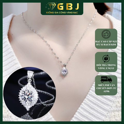 Dây Chuyền Mặt 4 Chấu 4T5 (X.i K.i.m) - GBJ47852-46911 - Gia Bảo Jewelry