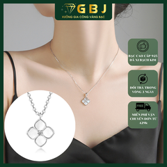 Dây Chuyền Mặt Hoa 4 Lá Cẩm Xà Cừ Chuẩn Bạc 925 - GBJ48185  -  Gia Bảo Jewelry