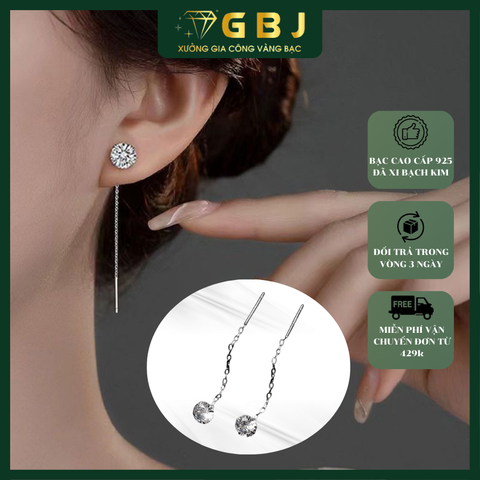 Bông Tai Nụ TT Kiểu Dáng Độc Đáo Chuẩn Bạc 925 - GBJ48639/49546/49547 - Gia Bảo Jewelry