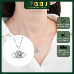 Dây Mặt Xoay Tròn Phong Cách Chuẩn Bạc 925 - GBJ48659-50860 - Gia Bảo Jewelry (Có Xi Kim)