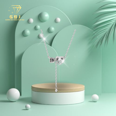Dây Chuyền LM Chữ D Tim Chuẩn Bạc 925  - GBJ48662 - Gia Bảo Jewelry (Có Xi Kim)