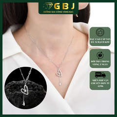 Dây Chuyền Mặt Tim Kiểu Xích Cá Tính Chuẩn Bạc 925 - GBJ48675 - Gia Bảo Jewelry