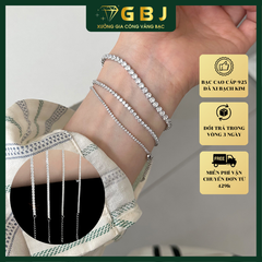 Lắc Tay Tennis Tàn Hình Khoá Tròn - Gia Bảo Jewelry (Có Xi Kim)