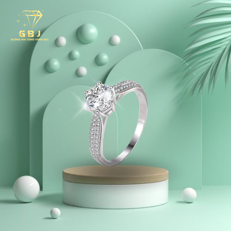 Nhẫn Viền Đôi 6 Chấu C01 M.O.I 6li3 Freesize (16-20) Chuẩn Bạc 925 - GBJ48698 - Gia Bảo Jewelry