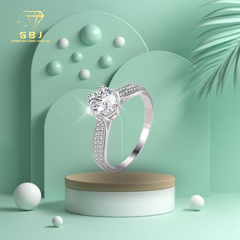 Nhẫn Viền Đôi 6 Chấu C01 M.O.I 6li3 Freesize (16-20) Chuẩn Bạc 925 - GBJ48698 - Gia Bảo Jewelry