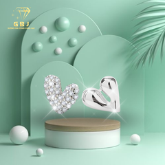 Bông Tai Tim Kiểu Cá Tính (Chốt Đẩy) Chuẩn Bạc 925 - GBJ48709 - Gia Bảo Jewelry