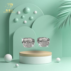 Hoa Tai K.hoen Chữ X (X.K) - GBJ52211 - Gia Bảo Jewelry (Có Xi Kim)