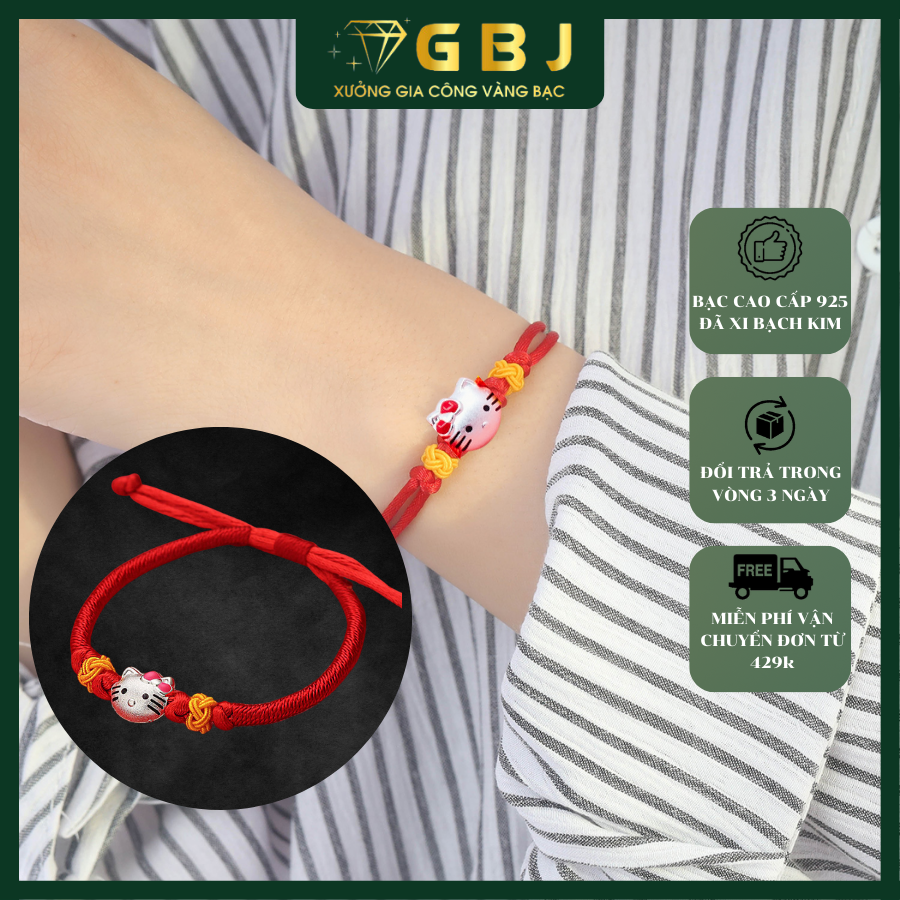 Vòng Tay Hello Kitty Chuẩn Bạc 925 - GBJ48056 - Gia Bảo Jewelry