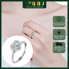 Nhẫn Nữ Tim Viền Đá Chuẩn Bạc 925  - GBJ49416 - Gia Bảo Jewelry (Có Xi Kim)