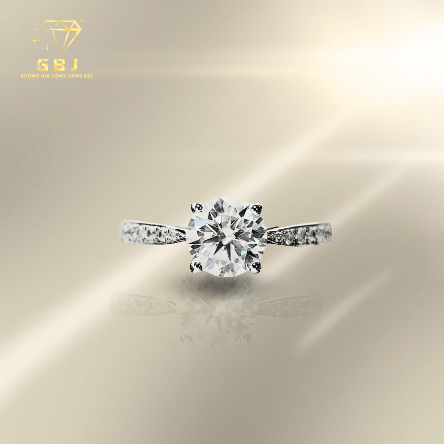 Nhẫn Viền Đá 4 Chấu 01 M.O.I (Freesize 12 - 16)  Chuẩn Bạc 925 - GBJ49427 - Gia Bảo Jewelry