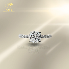Nhẫn Viền Đá 4 Chấu 01 M.O.I (Freesize 12 - 16)  Chuẩn Bạc 925 - GBJ49427 - Gia Bảo Jewelry