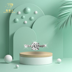 Nhẫn Viền Đá 4 Chấu 01 M.O.I (Freesize 12 - 16)  Chuẩn Bạc 925 - GBJ49427 - Gia Bảo Jewelry