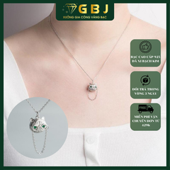 Dây Chuyền Mặt Mèo Đeo Kính Dễ Thương Chuẩn Bạc 925 - GBJ49478 - Gia Bảo Jewelry