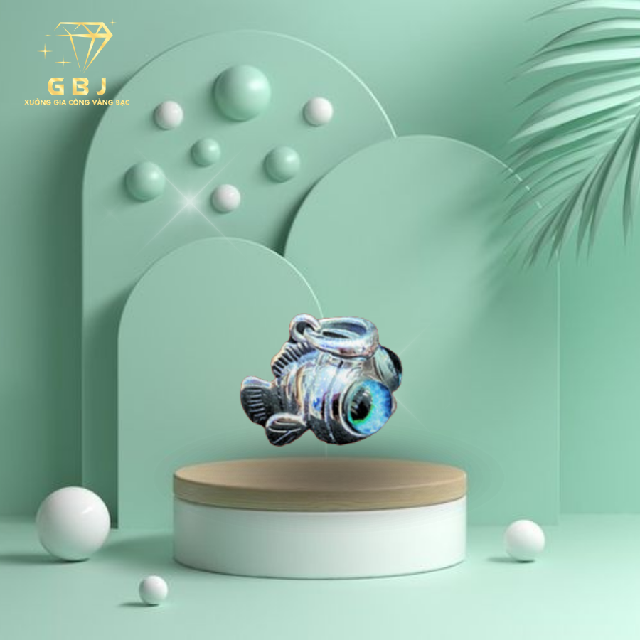 Mặt Dây Chú Cá Đáng Yêu Chuẩn Bạc 925 - GBJ49482 - Gia Bảo Jewelry