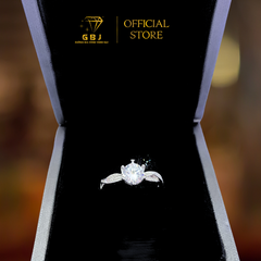 Nhẫn Nữ Viền Đôi Kiểu Xoắn 6 Chấu Chuẩn Bạc 925 - GBJ49488 - Gia Bảo Jewelry (Có Xi Kim)