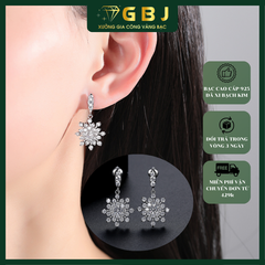 Bông Tai Khoen TT Hoa Tuyết Cao Cấp Chuẩn Bạc 925 - GBJ49542 - Gia Bảo Jewelry