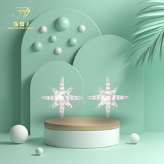 Bông Tai Ngôi Sao 8 Cánh Tia Sáng Lấp Lánh Chuẩn Bạc 925 - GBJ49588 - Gia Bảo Jewelry